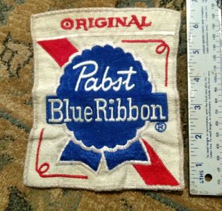 Large Vintage Pabst Blue Ribbon Beer Cloth Patch