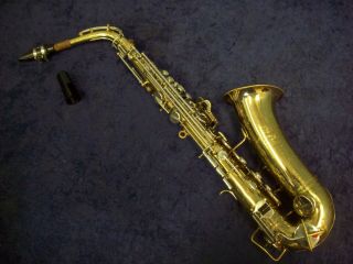 Vintage Buescher Aristocrat Usa Alto Saxophone,  Rico Royal Mouthpiece,  Case