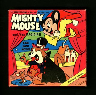 Vintage Mighty Mouse & The Magician 8mm Home Movie Film 518 Terrytoon 1962