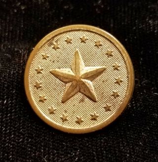 Pre Civil War Maine Militia Button Alberts Me - 4a Rare Large Star Type Silvered