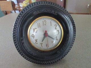 Vintage General Tire Desk Clock By Sessions Usa