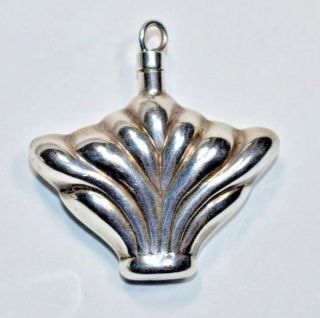 Vintage Mexico Ornate Sterling Silver 925 Handmade Perfume Bottle Pendant