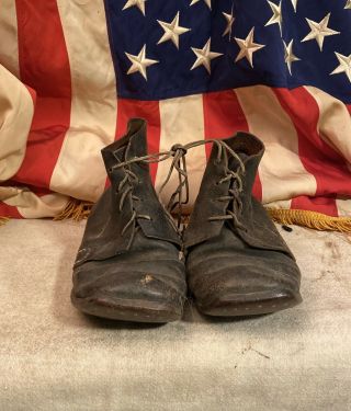 Rare Civil War Confederate Brogan Shoes - Richmond,  Va
