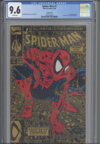 Spider - Man 1 Cgc 9.  6 1990 Comic By Todd Mcfarlane: Gold Edition: Frame
