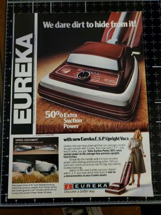 1978 Eureka Vacuum Cleaners E.  S.  P.  1 Page Vintage Print Ad