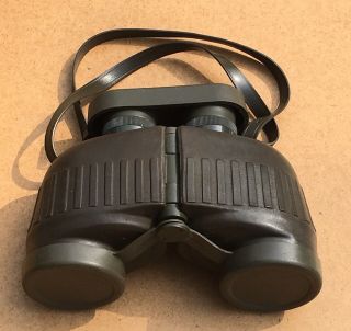 Vintage Steiner Military Marine Binoculars 7 X 50 Lens Covers Strap