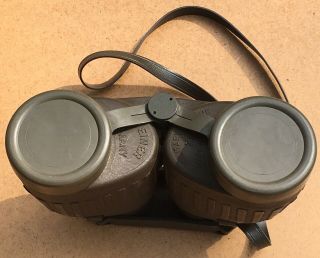 Vintage Steiner Military Marine Binoculars 7 X 50 Lens Covers Strap 2