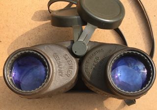 Vintage Steiner Military Marine Binoculars 7 X 50 Lens Covers Strap 3