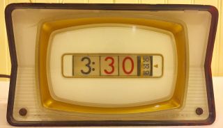Vintage Mid Century Pennwood Numechron Tymeter Tv Clock Model 765 Nr