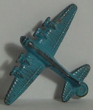 Vint Metal 1920 Cracker Jack Airplane 4 - Engine Blue Japanning Miniature