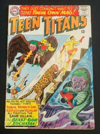 Dc Comics Teen Titans 1 Vg Jan 1966 " Robin Wonder Girl Kid Flash " $180 Guide