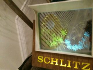 Vintage Schlitz Beer Animated Motion Fireworks Cash Register Topper Light Sign