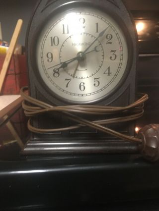 Vintage Hammond Cathedral Electric Alarm Clock - Bakelite - 1930 - 40s - Great