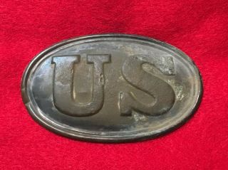 Dug Civil War Union Cartridge Box Plate Buckle Us Relic Cold Harbor Virginia