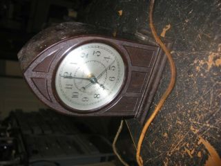 Vintage 1930s Hammond Cathedral Electric Alarm Clock Bakelite
