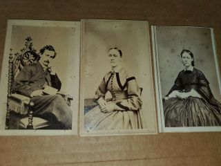 Civil War Era John Wilkes Booth Cdv Albumen Carded Photo,  Family
