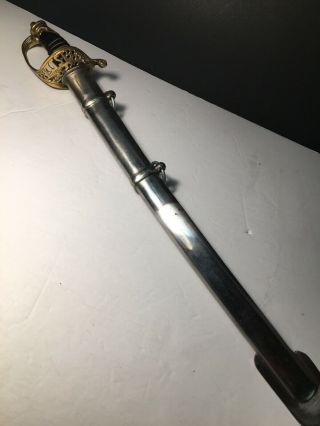 Civil War M 1850 Staff And Field Officer Sword Trench Art Engraving Confederate