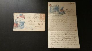 Civil War Letter By Soldier.  Written 4/30/1862,  Env.  Dated 11/14/1862