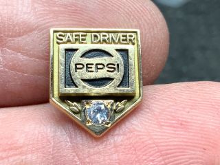 Pepsi Stunning Rare Huge Diamond 1/10 10k Gold Safeservice Award Pin.