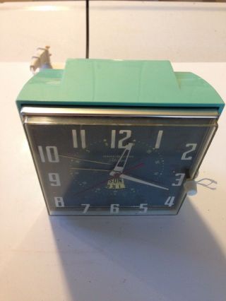 Rare Vintage General Electric Telechron Clock With Day & Date 3