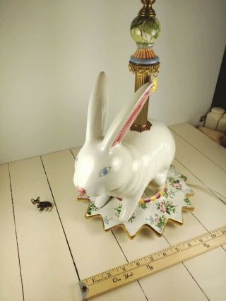 RARE VINTAGE Mackenzie - Childs Hassenpfeffer Rabbit Bunny Table Lamp 2