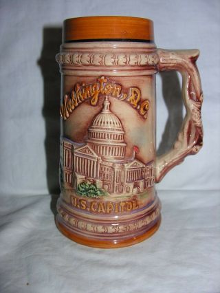 Vtg Washington Dc Us Capitol White House Beer Stein Mug Souvenir Made In Japan