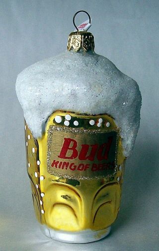 Anheuser - Busch Budweiser Christmas Ornament King Of Beers Nib