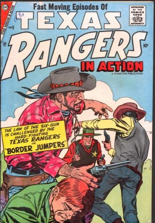 Texas Rangers In Action 8 Vg/f (charlton 1957) Ditko Art