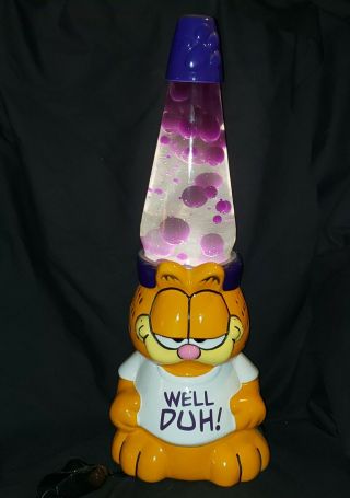 1999 Garfield Lava Lamp Great Htf