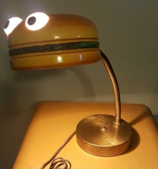 Vintage Mcdonalds Hamburger Desk Lamp Lite 1981 Rare Americana History Iconic 2