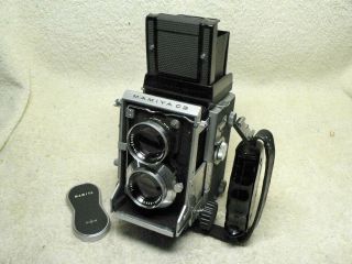 Vintage Mamiya C3 Professional Tlr Camera W/ Sekor 105mm F/3.  5 & Grip.  120 Film