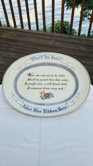 1954 “What’ll You Have?” Pabst Blue Ribbon Beer Advertisement Plate 2
