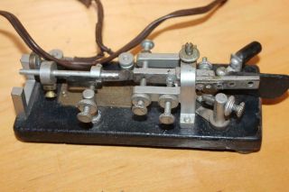 Antique Vintage Vibroplex Telegraph Signal Key Keyer Bug Morse Code Serial 60485