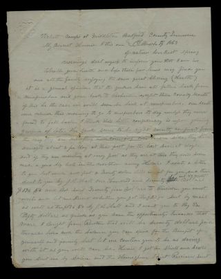 Confederate Civil War Letter - 1st Alabama Cavalry - Yankees Deserting