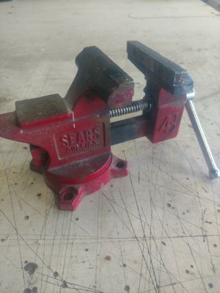 Vintage Sears Swivel Bench Vise With Anvil Pipe Jaws 4 - 1/2 Inch 391.  5163