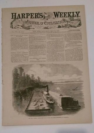 Harper ' s Weekly 5/30/1863 Civil War Cavalry Charge by Nast Stonewall Jackson 2