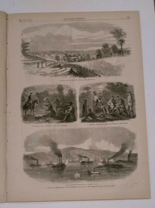 Harper ' s Weekly 5/30/1863 Civil War Cavalry Charge by Nast Stonewall Jackson 3