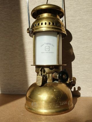 Vintage Kerosene Lamp Lantern Optimus 1200 Brass Made In Swedish