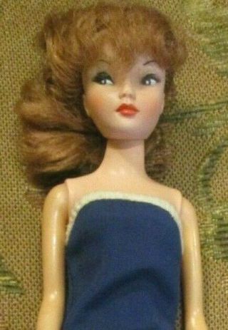 Vintage 60 ' s Uneeda Miss Suzette Doll Rare HTF Red Hair Head Titian Org Swimsuit 3