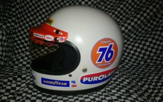 Vintage Bell Star 120 Racing Helmet Snell 70 Toptex Visor Shield Petroleum 76