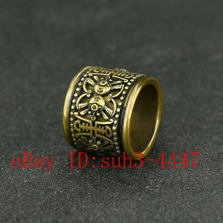 Chinese Handmade Copper Brass Ring 寿