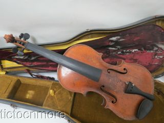 Vintage Geo Lejko Reperol 1928 Violin & German Aniste? German Bow W/ Case