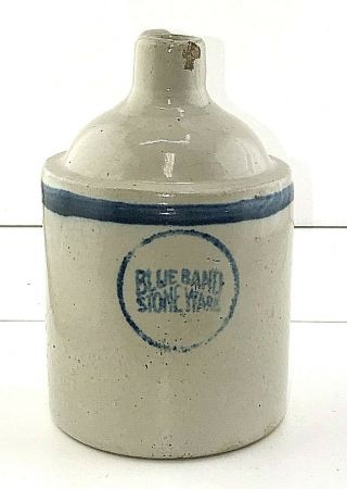 Antique Blue Band Stoneware Ruckel 