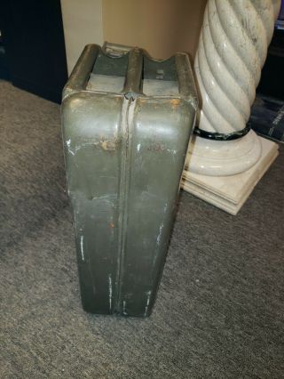 Antique Treibstoff Feuergefahrlich 1940 ' s German metal WWII Vintage 20L Gas can 2