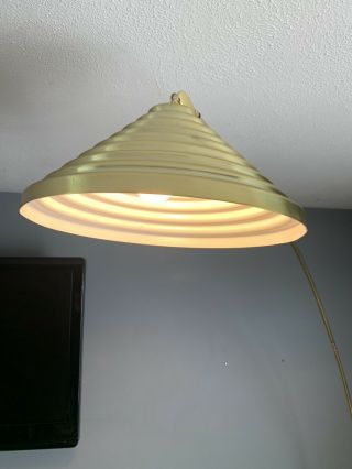 Mcm Unique Arc Brass Floor Lamp Vintage Mid Century Modern Retro Devo Shade Base