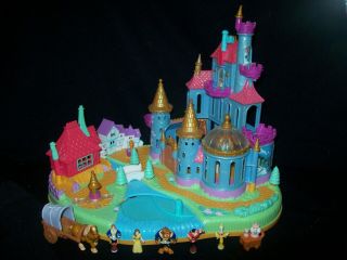 Euc 100 Complete Disney Polly Pocket Beauty And The Beast Magical Castle 1997