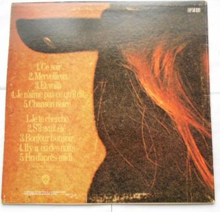 FRANCOISE HARDY Entr ' acte NM - CANADA 1974 Wb LP 30cm Vinyle 2