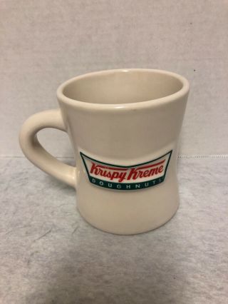 Krispy Kreme Doughnuts Coffee Mug Vintage Diner Restaurant Ware Raised Logo 3d