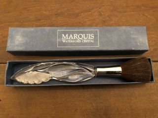 Vintage " Marquis - Waterford Crystal " Makeup Brush,  Made In Czech Republic,  7.  5 "