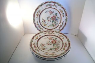 Vintage Grindley Marlborough Royal Petal Connaught Set Of 4 Dinner Plates